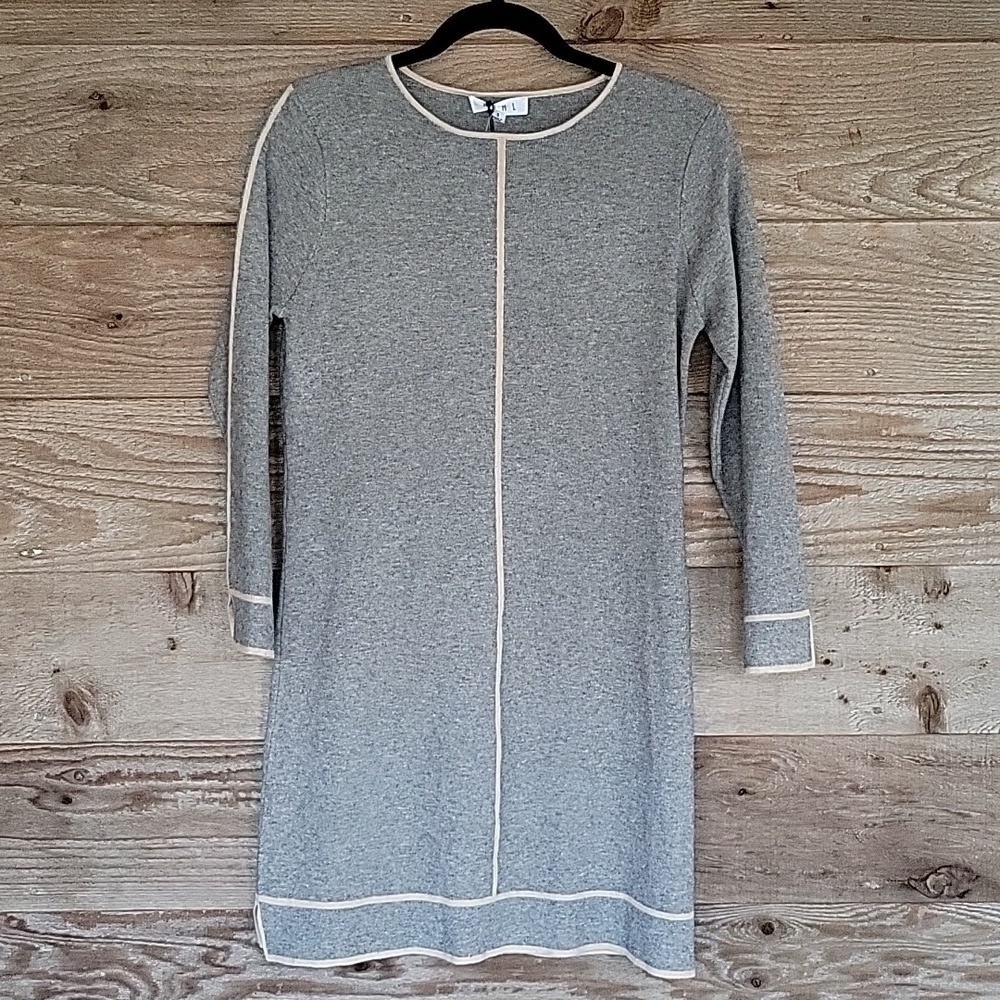 THML Size Small Gray Elbow Sleeve Sweater Dress NWT